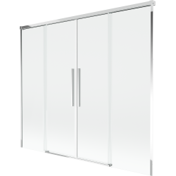 Mexen Rox kádparaván, 2 szárnyú eltolható, 170 x 150 cm, átlátszó, króm - 8C9-170-002-01-00