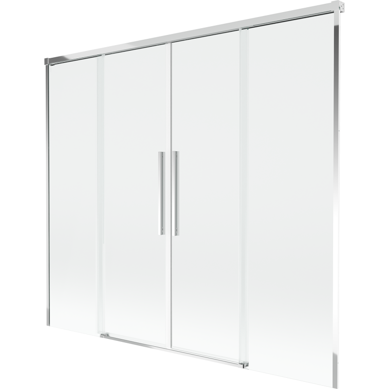 Mexen Rox 2-szárnyas toló zuhanyfal 180 x 150 cm, átlátszó, króm - 8C9-180-002-01-00