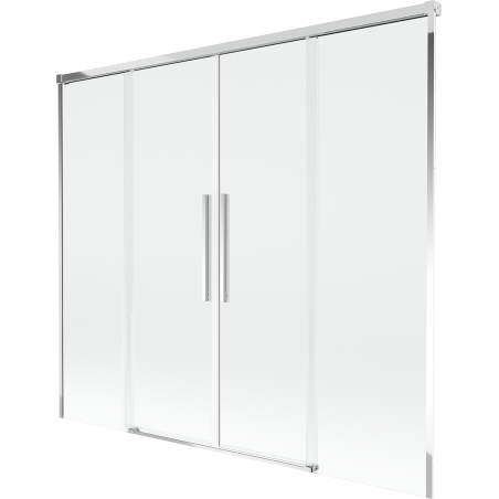 Mexen Rox 2-szárnyas toló zuhanyfal 180 x 150 cm, átlátszó, króm - 8C9-180-002-01-00