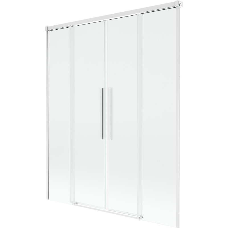 Mexen Rox 2-szárnyú, toló fürdőkád paraván 140 x 150 cm, átlátszó, fehér - 8C9-140-002-20-00