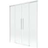 Mexen Rox 2-szárnyú, toló fürdőkád paraván 140 x 150 cm, átlátszó, fehér - 8C9-140-002-20-00
