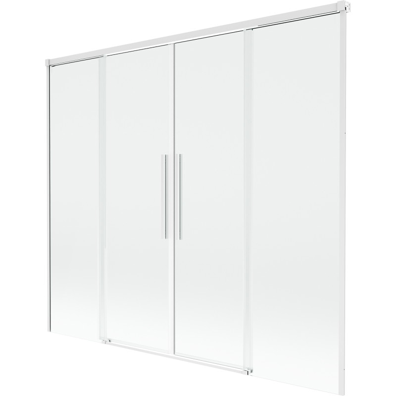 Mexen Rox paravan pentru cadă, cu 2 aripi culisante, 170 x 150 cm, transparent, alb - 8C9-170-002-20-00