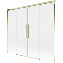 Mexen Rox paravan de cadă cu 2 aripi glisante 170 x 150 cm, transparent, auriu - 8C9-170-002-50-00