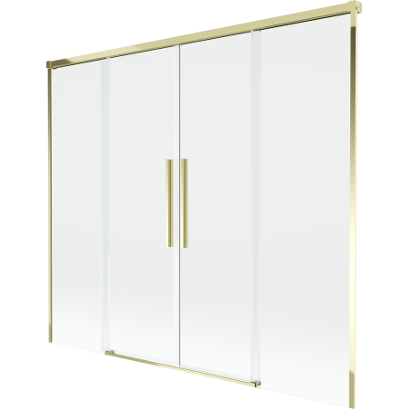 Mexen Rox kádparaván 2-szárnyas tolóajtós 180 x 150 cm, áttetsző, arany - 8C9-180-002-50-00