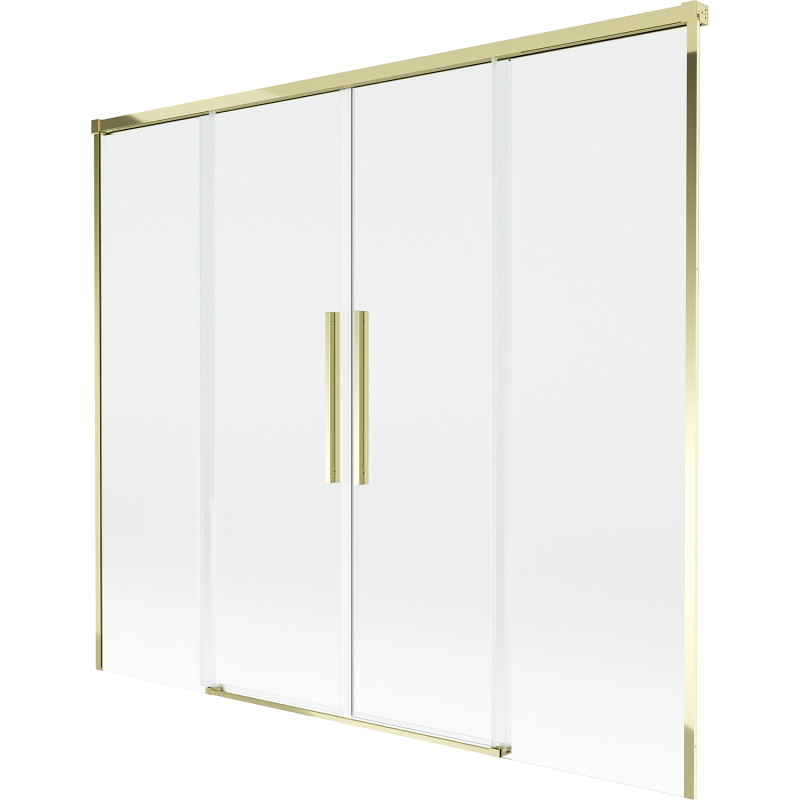 Mexen Rox paravan de cadă cu 2 aripi glisant 190 x 150 cm, transparent, auriu - 8C9-190-002-50-00