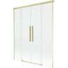Mexen Rox paravan de baie, cu 2 uși glisante, 150 x 150 cm, transparent, auriu periat - 8C9-150-002-55-00