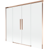 Mexen Rox paravan cadă cu 2 aripi glisante 170 x 150 cm, transparent, aur roz - 8C9-170-002-60-00