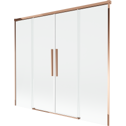 Mexen Rox kétszárnyú, 180 x 150 cm-es tolózuhanyfal, áttetsző, rózsaarany - 8C9-180-002-60-00