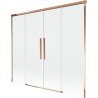 Mexen Rox paravan pentru cadă, cu 2 panouri glisante, 190 x 150 cm, transparent, aur roz - 8C9-190-002-60-00