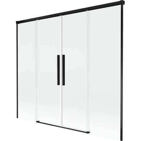 Mexen Rox ecran de duș culisant cu 2 aripi 170 x 150 cm, transparent, negru - 8C9-170-002-70-00