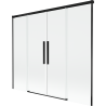Mexen Rox 2-szárnyú, 170 x 150 cm-es, átlátszó, fekete zuhanyfal - 8C9-170-002-70-00