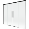 Mexen Rox ecran de duș culisant cu 2 aripi 170 x 150 cm, transparent, negru - 8C9-170-002-70-00