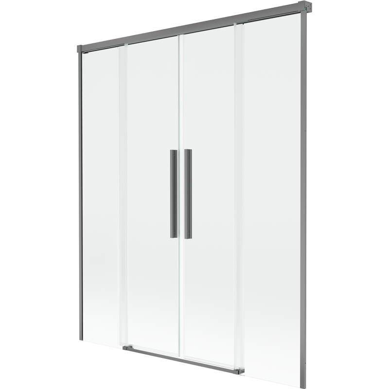 Mexen Rox paravan glisant cu 2 uși pentru cadă 160 x 150 cm, transparent, gun metal - 8C9-160-002-95-00