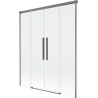 Mexen Rox paravan glisant cu 2 uși pentru cadă 160 x 150 cm, transparent, gun metal - 8C9-160-002-95-00