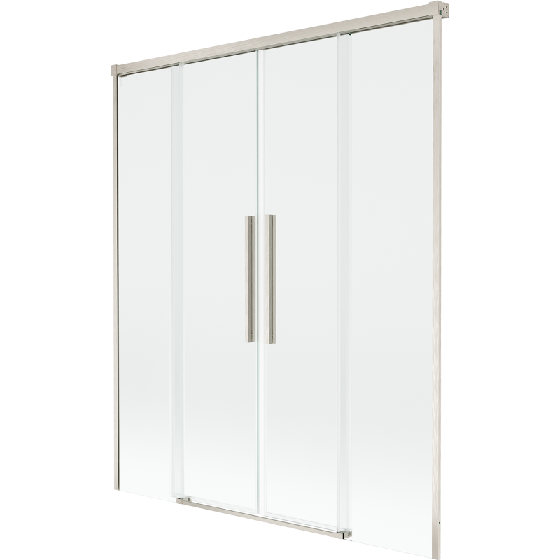 Mexen Rox 2-szárnyas tolható fürdőszobai paraván 160 x 150 cm, átlátszó, matt nikkel - 8C9-160-002-97-00