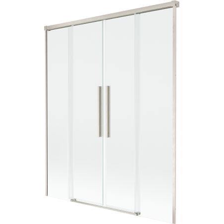 Mexen Rox 2-szárnyas tolható fürdőszobai paraván 160 x 150 cm, átlátszó, matt nikkel - 8C9-160-002-97-00