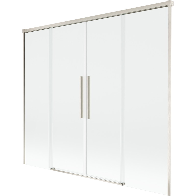 Mexen Rox 2-szárnyú eltolható kádparaván 180 x 150 cm, átlátszó, matt nikkel - 8C9-180-002-97-00