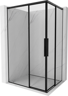 Mexen Rox Cabină de duș Duo cu uși glisante 90 x 75 cm, cadru negru, negru - 8C2D-090-075-70-70