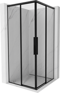 Mexen Rox Duo cabină de duș glisantă 85 x 85 cm, ramă neagră, neagră - 8C2D-085-085-70-70