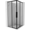Mexen Rox Cabină de duș Duo culisantă 90 x 90 cm, cadru negru, negru - 8C2D-090-090-70-70