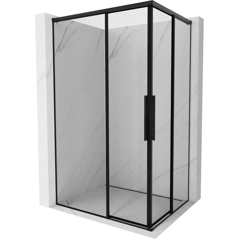 Mexen Rox Cabină de duș Duo cu uși glisante 95 x 90 cm, cadru negru, negru - 8C2D-095-090-70-70