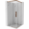 Mexen Rox Cabină de duș dublă glisantă 95 x 95 cm, transparentă, aur roz - 8C2D-095-095-60-00