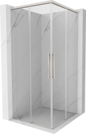 Mexen Rox Duo cabină de duș glisantă 75 x 75 cm, transparentă, nichel periat - 8C2D-075-075-97-00