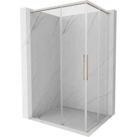 Mexen Rox Cabină de duș glisantă Duo 95 x 90 cm, transparentă, nichel periat - 8C2D-095-090-97-00