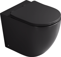 Mexen Lena vas de toaletă wc de podea Rimless Tornado cu capac cu închidere lentă slim, duroplast, negru mat - 3222T4085
