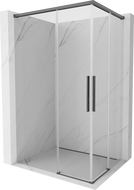 Mexen Rox Cabină de duș dublă cu uși glisante 100 x 85 cm, transparentă, gri închis periat - 8C2D-100-085-66-00