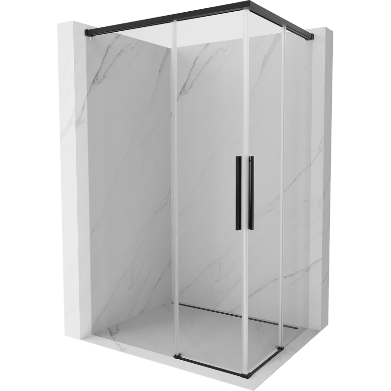 Mexen Rox Duo cabină de duș glisantă 85 x 75 cm, transparentă, neagră - 8C2D-085-075-70-00