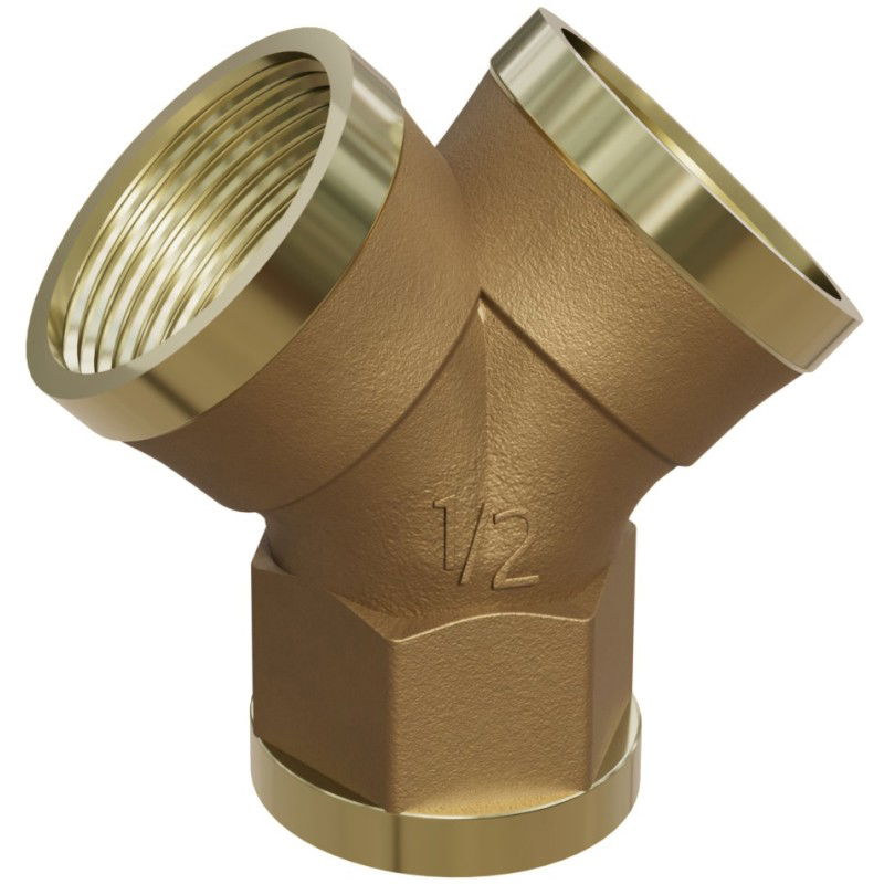 Mexen BRASS cot din alamă Y 1/2 GW x 1/2 GW x 1/2 GW - W97426-121212