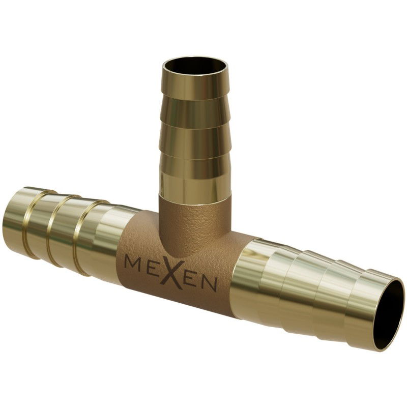 Mexen BRASS T-elágazás tömlőhöz T réz 6 x 6 x 6 mm - W97428-060606