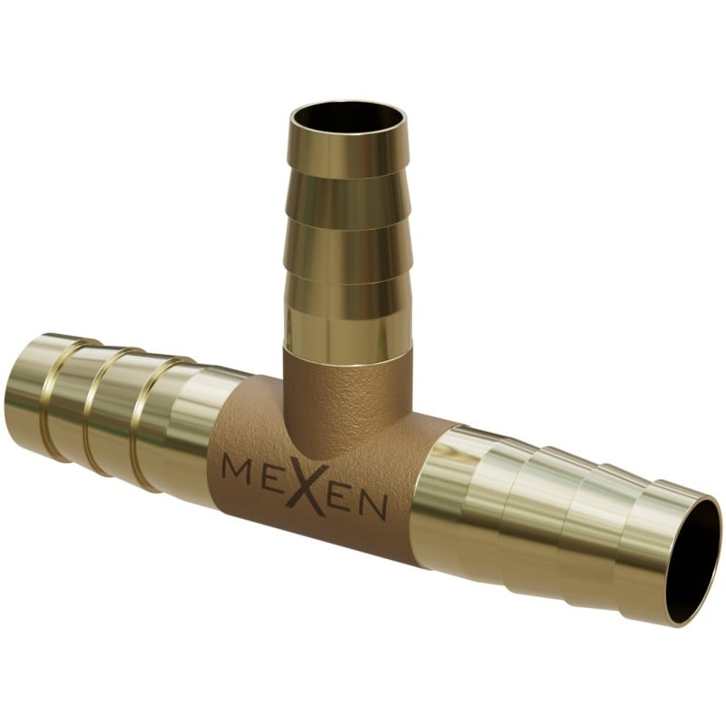 Mexen BRASS conector T pentru furtun din alamă 10 x 10 x 10 mm - W97428-101010