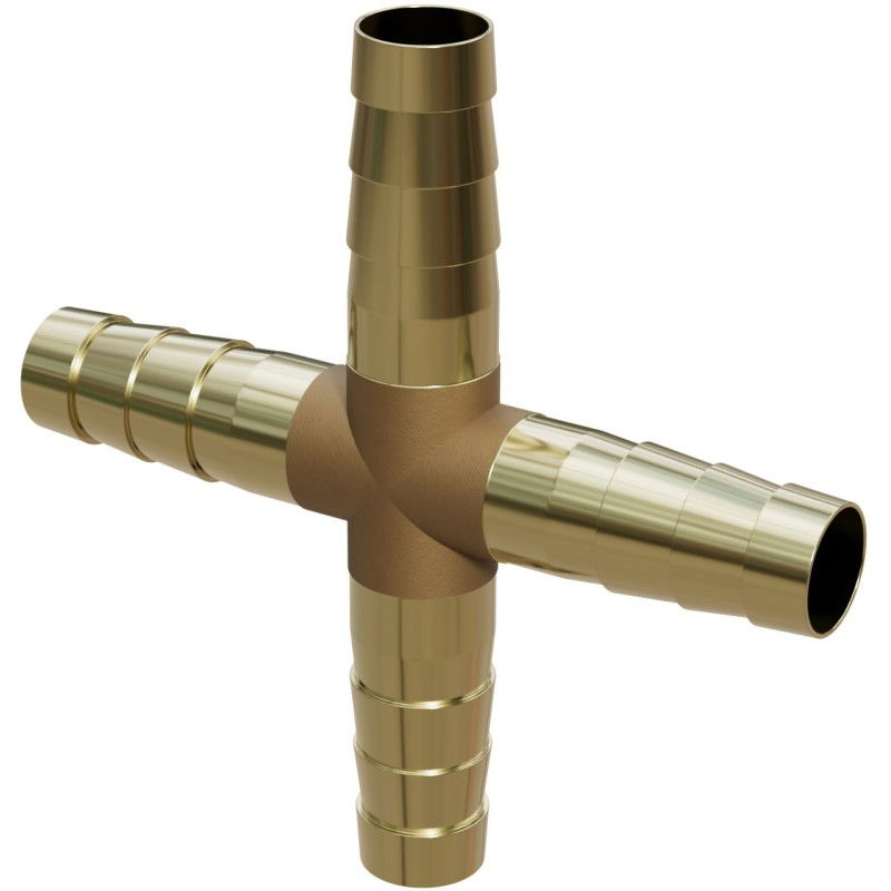 Mexen BRASS szabályozó idom tömlőhöz X rézből 10 x 10 x 10 x 10 mm - W97432-10101010