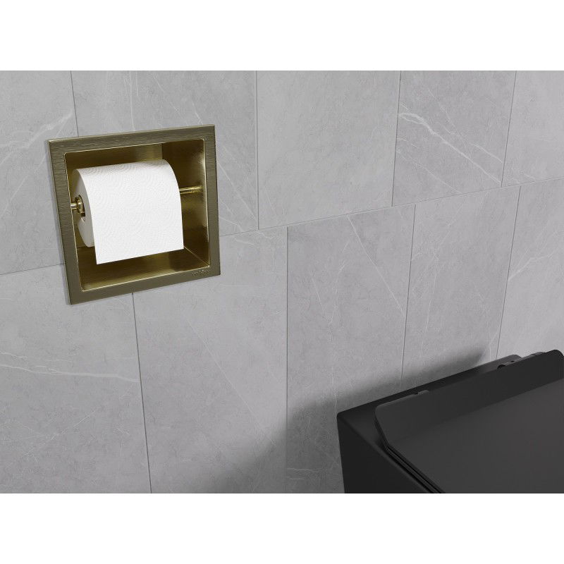 Mexen X-Wall-P suport pentru hârtie igienică, auriu periat - 1953