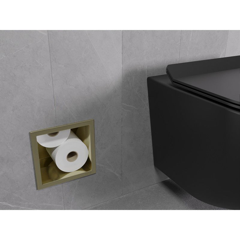 Mexen X-Wall-B WC-papír tartó, arany szálcsiszolt - 1955