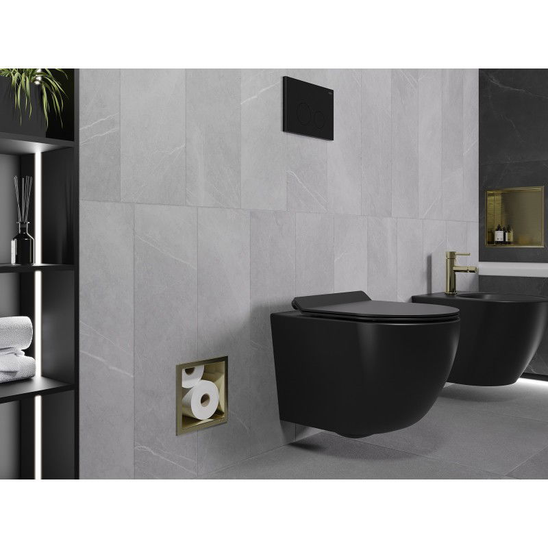 Mexen X-Wall-B WC-papír tartó, arany szálcsiszolt - 1955