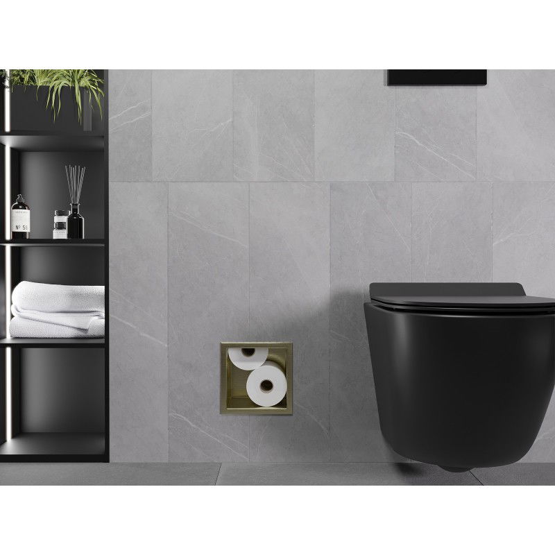 Mexen X-Wall-B WC-papír tartó, arany szálcsiszolt - 1955