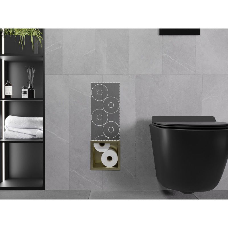 Mexen X-Wall-B WC-papír tartó, arany szálcsiszolt - 1955