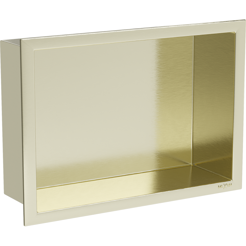 Mexen X-Wall-R poliță de nișă cu margine 30 x 20 cm, aurie periată - 1950302010