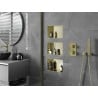 Mexen X-Wall-NR poliță încastrată fără flanșă 30 x 20 cm, auriu periat - 1951302010