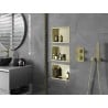 Mexen X-Wall-R poliță de nișă cu margine 30 x 20 cm, aurie periată - 1950302010