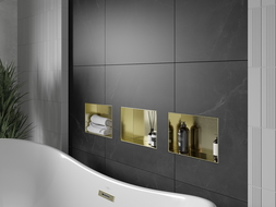 Mexen X-Wall-NR raft încastrat fără ramă 30 x 20 cm, auriu periat - 1951302010