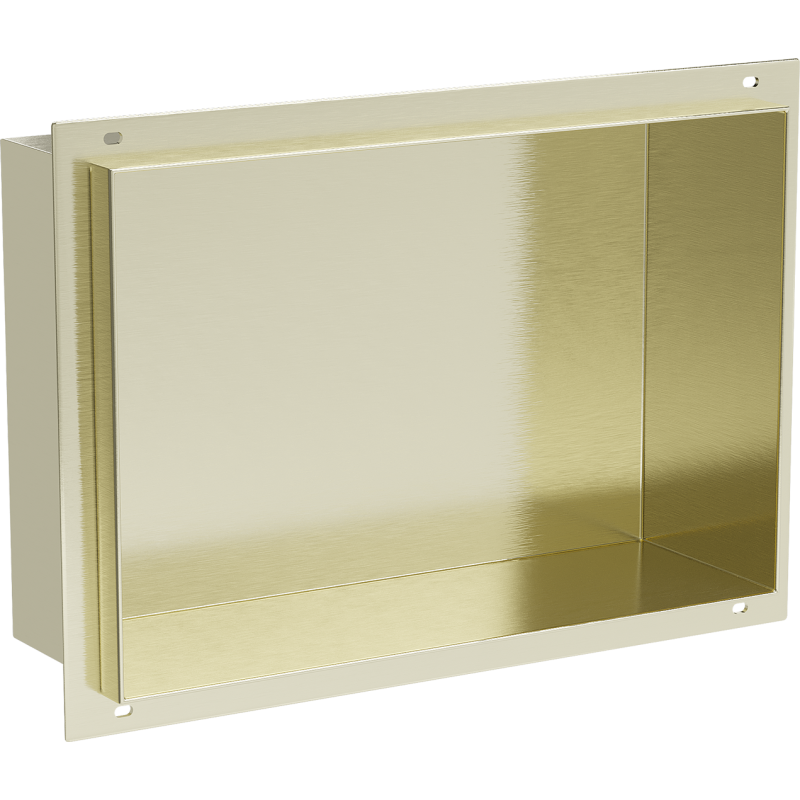 Mexen X-Wall-NR poliță încastrată fără flanșă 30 x 20 cm, auriu periat - 1951302010