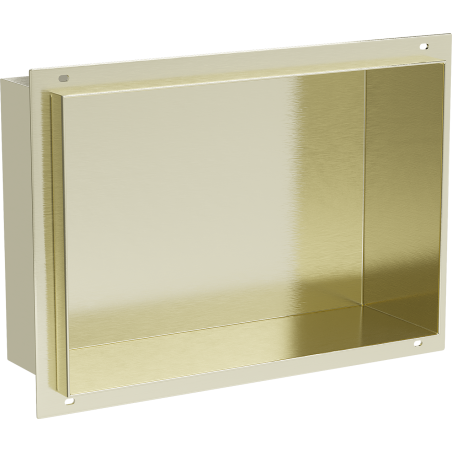 Mexen X-Wall-NR poliță încastrată fără flanșă 30 x 20 cm, auriu periat - 1951302010