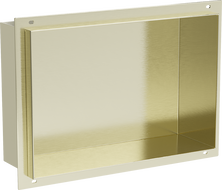 Mexen X-Wall-NR poliță încastrată fără flanșă 30 x 20 cm, auriu periat - 1951302010