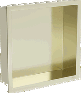 Mexen X-Wall-R nyílásos polc peremmel 30 x 30 cm, arany kefélt - 1950303010