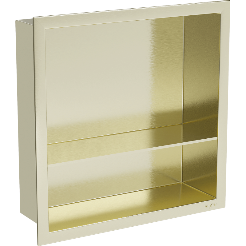 Mexen X-Wall-R fali niche polc peremmel és polccal 30 x 30 cm, arany kefe - 1950303010S