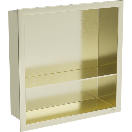 Mexen X-Wall-R fali niche polc peremmel és polccal 30 x 30 cm, arany kefe - 1950303010S